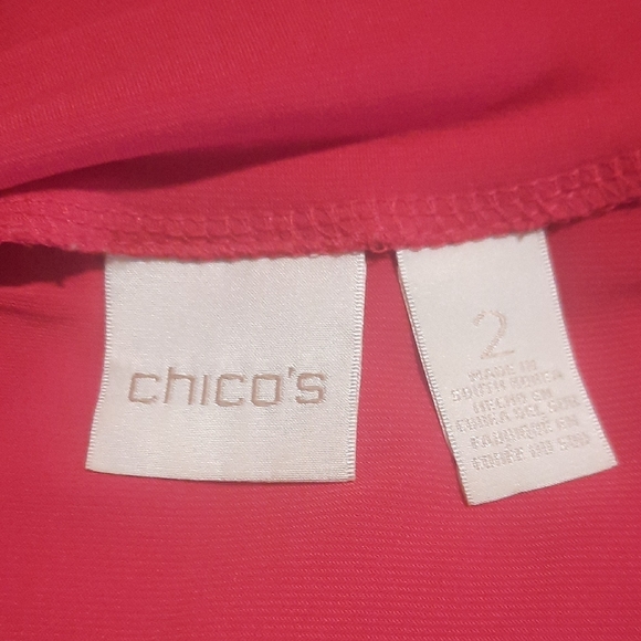 Red Cold Shoulder Shark Bite Tunic - Picture 8 of 9